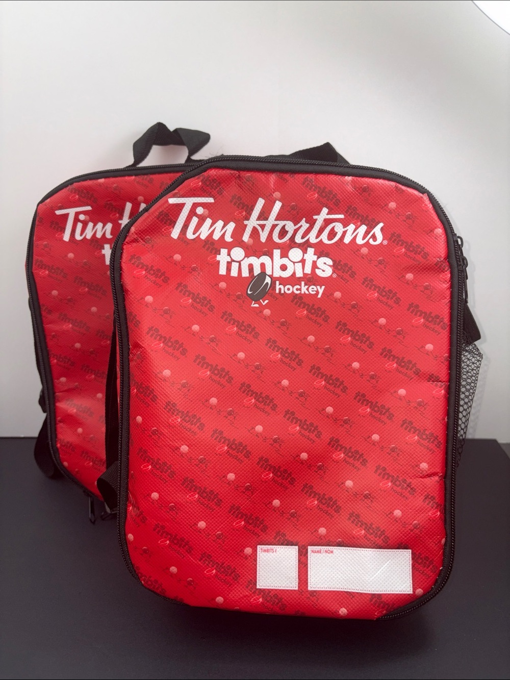 2 NWOT Tim Hortons Timbits Hockey Kids Lunch Bags Crosby 87